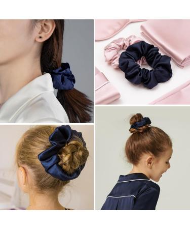 Lilysilk 100% Silk Hair Rings for Women | Dark Blue & Dark Olive Ponytail Holders | Eco-Friendly Hair Ties | 2-Pack - Buy Online on GoSupps.com