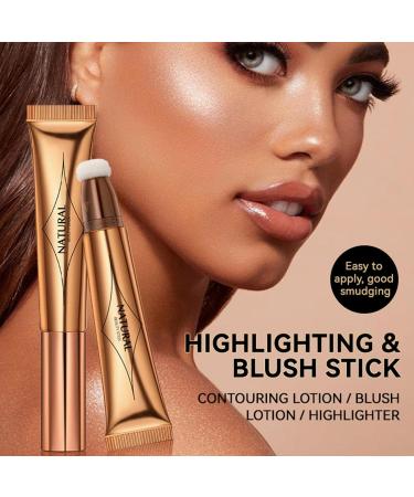 Highlighter Stick | Cheek Liquid Makeup Versatile Highlighter Makeup Stick Adds Shimmer Blends Effortlessly Highlighter Contouring for Cheeks Haoying 01# - Buy Online on GoSupps.com