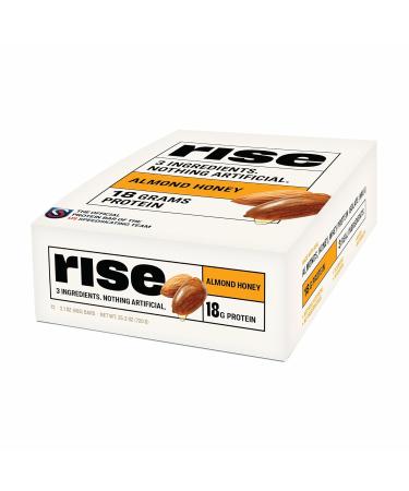 Rise Bar THE SIMPLEST PROTEIN BAR Almond Honey 12 Bars 2.1 oz (60 g) Each - Buy Online on GoSupps.com
