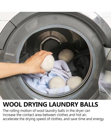 Efficient Laundry Drying Ball Quick Drying Laundry Ball Fabric Softener Wool Ball Wool Dryer Ball Set of 6pcs Quick Drying Solution - Buy Online on GoSupps.com
