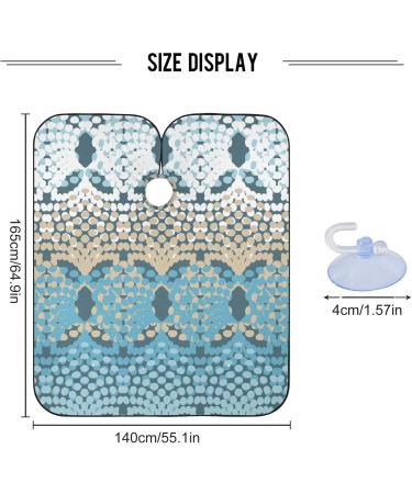 Waterproof Barber Cape - Wave Point & Cheetah Haircut Bib for Men & Women | Unisex Hair Cutting Cape | Premium Quality & Durable Design - Buy Online on GoSupps.com