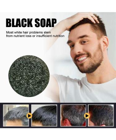 EELHOE Black Soap Bar Shampoo | Natural Hair Repair & Grey Coverage | 50g International Shipping - Buy Online on GoSupps.com