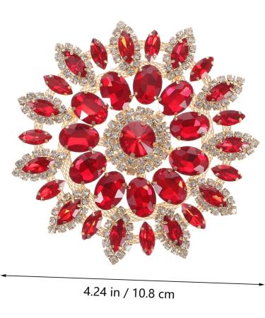 EXCEART Diy Rhinestone Decor Banner for Coat Clothing Garment Patches Accessories Bottom Hat Creative Red 1X10.8X10.8CM - Buy Online on GoSupps.com