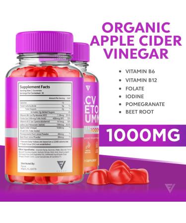 ACV Keto Gummies for Weight Loss - Apple Cider Vinegar Supplement for Fast Fat Burn - 60 Gummies for Men and Women - Buy Online on GoSupps.com