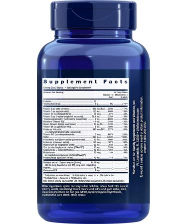 Life Extension Children's Formula - Natural Berry Flavor Chewable Tablets, 120 Count - Buy Online on GoSupps.com