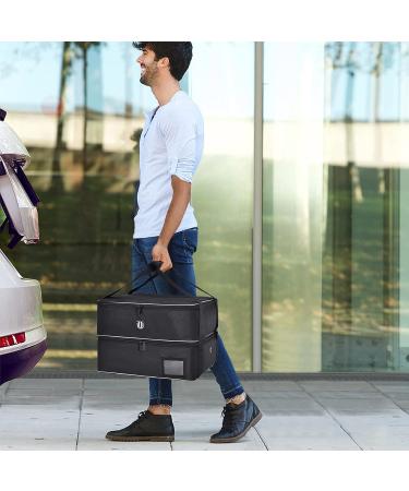 Jaffzora Golf Trunk Organizer - Waterproof 2-Layer Car Locker Bag for Golf Gear and Shoes - Perfect Gifts for Men - Black - Buy Online on GoSupps.com