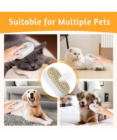 Cat Steam Brush 3 In1 Steamy Cat Brush Rechargeable Cat Brush With Spray Dog Brush Self Cleaning Steam Cat Brush Multifunctional Cat Grooming Brush for Massages Treatments Eliminate Flying Hair - Buy Online on GoSupps.com