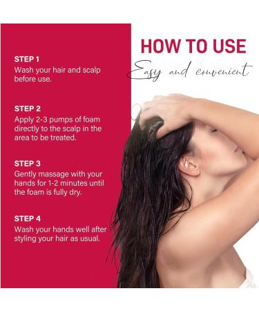 Women's 5% Minoxidil Foam - Hair Growth Treatment for Thicker Fuller Hair | 2 Pack (60g) - Effective Solution for Hair Loss - Buy Online on GoSupps.com