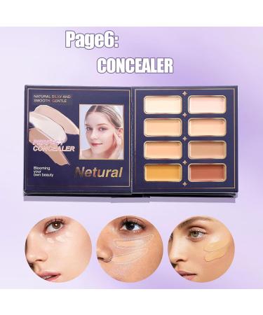  Dubbulon Make-Up Palette Long-Lasting Blush Concealer and Contour Highly Pigmented Eyeshadow Make-up Book For Face Eyes Lips - Buy Online on GoSupps.com
