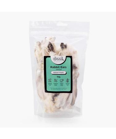 Drool Pet Products 100% Rabbit Ear Dog Treat Chews | 1KG | Natural Air Dried, Low Fat, Hypoallergenic, Grain-Free - Buy Online on GoSupps.com
