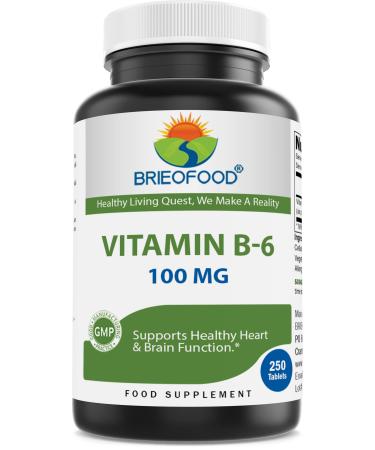 Brieofood Vitamin B6 100 mg 250 Tablets