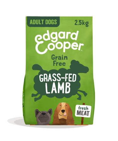 Edgard & Cooper Dog Food, Adults, (Fresh Lamb, 2.5kg), Crunchy Dog Food, Fresh Meat and Natural Ingredients, Grain Free, Hypoallergenic, No Added Sugars