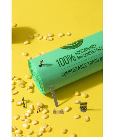 Buy 150 Biodegradable Kitchen Waste Bags for Compost Bins - 6L 8L & 10L | EN13432 Certified Eco-Friendly Bags - Buy Online on GoSupps.com