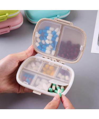 1Pack Daily Pill Organizer Box - Portable Travel Case & Compact Pill Holder for Medications - Stay Organized On-The-Go (Beige - Buy Online on GoSupps.com