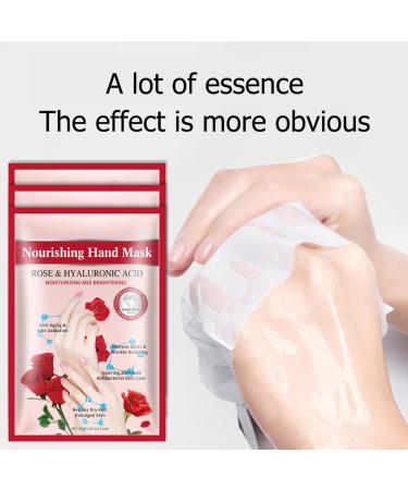 Moisturising Hand Mask for Dry Hands Hand Nourishing Gloves - Whitening Hand Masks Hand Care Spa Treatment Intensive Repair for Extremely Dry Cracked Hands - 5 Packs Rose - Buy Online on GoSupps.com