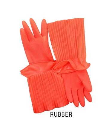 56cm/22inch Natural Rubber Gloves Lengthen Non-Slip Wear-Resisting Household Chores Washing Dishes Washing Clothes Gloves(1 Pairs) - Buy Online on GoSupps.com