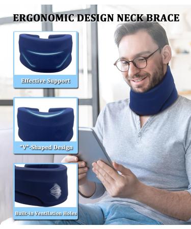 Buy Medium Neck Brace Foam Cervical Collar - Soft Neck Support for Pain Relief & Spine Alignment | Ideal for Sleeping | Men & Women - Buy Online on GoSupps.com