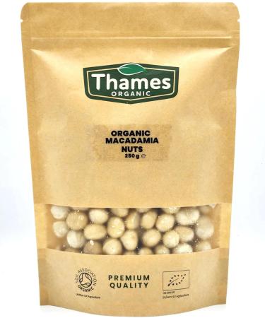 Organic Macadamia Nuts 500g - No Additives or Preservatives - Vegan GMO-Free Certified Organic - Delicious and Nutritious Nuts - Thames Organic 500g - Buy Online on GoSupps.com