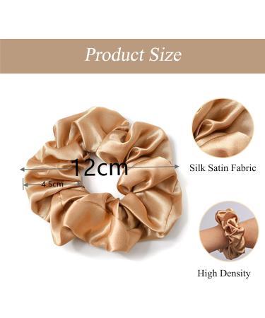 6 Pieces Silk Scrunchies Hair Scrunchies for Women Solid Color Elastic Satin Scrunchies Soft and Silky Silk Hair Ties Hair Accessories for Girls Women and Ladies - Buy Online on GoSupps.com