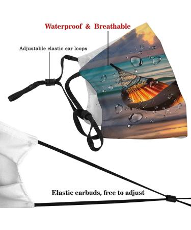 Buy Zyvia Sunset Beach Hammock Adult Pleated Mask - 5-Layer Protection Activated Carbon Filter Soft & Breathable | International Shipping Available - Buy Online on GoSupps.com