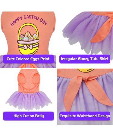 Dog Dress with Tulle for Small Dogs - Easter Day Puppy Sundress - Small (1 Pack) - Buy Online on GoSupps.com