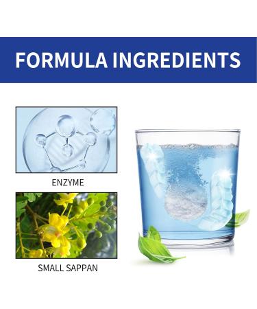 100PCS Denture Cleaning Tablets - Effective Cleaner for Dentures Retainers & Night Guards | Odor Removal & Sanitization - Buy Online on GoSupps.com