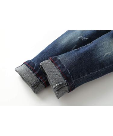 KIDSCOOL SPACE Baby Slim Jeans | Elastic Waist Ripped Denim Pants | Dark Blue, Size 2-3 Years - 2098 - Buy Online on GoSupps.com