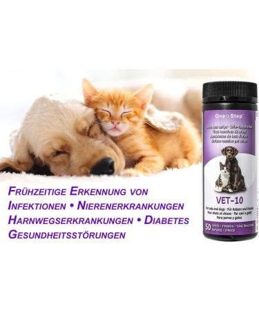 One-Step Urine Test Strips for Cats & Dogs - 50 Pack | Quick 10 Health Values Test | Pet Rapid Vet Analysis - Buy Online on GoSupps.com