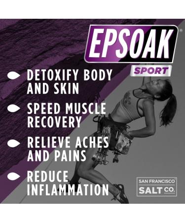 Epsoak Sport Lavender Epsom Salt - 5 lbs. Therapeutic Soak for Athletes with Essential Oil - Bulk Bag - Buy Online on GoSupps.com