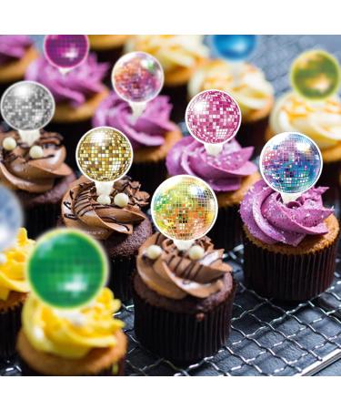CLLRYBO 24-Piece Disco Cupcake Toppers - Perfect Party & Wedding Decorations - Buy Online on GoSupps.com