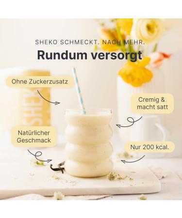 Sheko Vanilla Meal Set Shake - 25 Protein-Rich Gluten-Free Shakes for Weight Loss | Natural Delicious Diet - 450g (1 Pack) - Buy Online on GoSupps.com