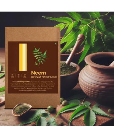 Neem Leaf Powder 100% Pure & Natural Hygienically Dried Pack For Healthy Scalp & Strong Hair - 100 Grams - Buy Online on GoSupps.com