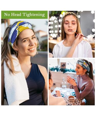4-Piece Women's Elastic Headband Set - Wide Boho Hair Bands with Leopard Print & Floral Design - Fashion Hair Jewelry for Stylish Looks - Buy Online on GoSupps.com