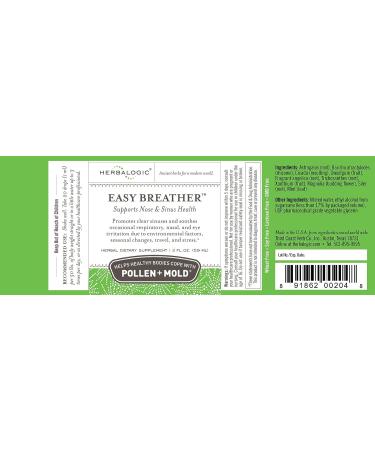 Herbalogic Easy Breather Liquid Herb Drops 2 Fl. Oz. - Supports Nose & Sinus Health - Chinese Formula for Pollen & Mold Relief - Buy Online on GoSupps.com