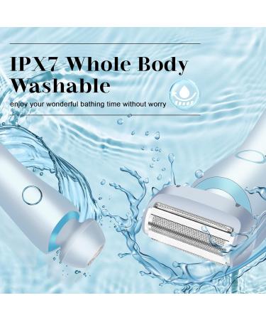 Buy 2-IN-1 Electric Shaver Razors for Women - Rechargeable Wet/Dry Bikini Trimmer | Painless Hair Removal for Legs Underarms Face | IPX7 Waterproof - Buy Online on GoSupps.com