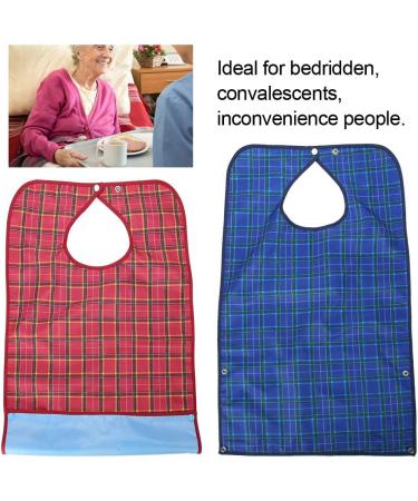 Adult Bibs 2 Pack Waterproof Apron Set for Men Women for Eating with Adjustable Strap Washable Reusable Large Terry Cloth for Elderly Seniors and Disabled Extra Long Clothing Protector - Buy Online on GoSupps.com