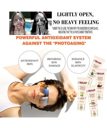 DISAAR BEAUTY Sunblock Cream Refreshing Sunscreen Face Neck Arms Skin Damage SPF 60/90 PA++ UVA/UVB Protection 40ml/1.35fl.oz (SPF 60 Green Tea Sunblock Cream) - Buy Online on GoSupps.com