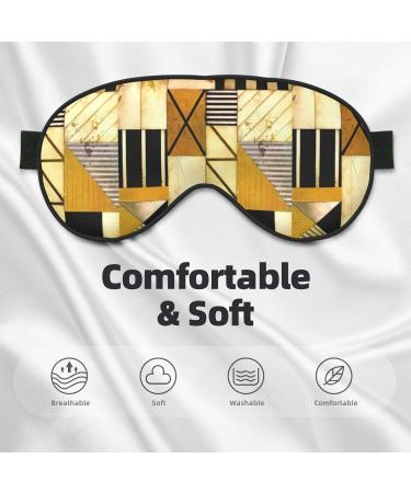 Rustic Wooden Print Eye Mask - Block Out Light Perfect for Air Travel & Full Night Sleeping - 7.9x4 Inch - Buy Online on GoSupps.com