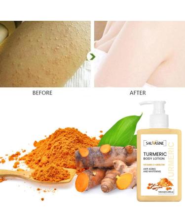  Voiakiu turmeric body cream 100ml ginger extract daily care cream for women moisturiser for smooth skin brightening body lotion for shoulders back neck arms - Buy Online on GoSupps.com