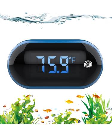 LED Fish Tank Thermometer, PAIZOO Digital Aquarium Thermometer with Touch Screen, Range of 32-211, Accuracy & Energy-Saving Stick-on Wireless Thermometer for Glass Containers, Turtle Tank, Aquariums