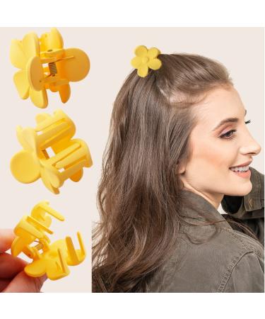 10 PCS Cute Small Flower Hair Clips for Women and Girls - Cream Color Floral Hair Claw Accessories - Buy Online on GoSupps.com