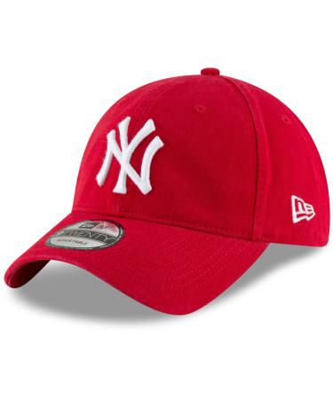 New Era MLB Core Classic Khaki 9TWENTY Adjustable Hat Cap One Size Fits All One Size New York Yankees Red