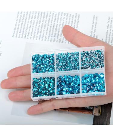 AD Beads 4500pc Hotfix Rhinestones Set with Tools - Blue Zircon Crystal Gems for DIY Crafts, Nail Art, Face, Clothes, Shoes - Buy Online on GoSupps.com