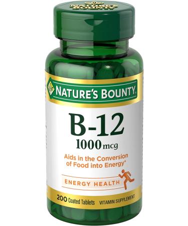 Nature's Bounty Vitamin B12 1000mcg + Zinc 50mg + Magnesium 500mg | 200 Ct 250 Caplets | Pack of 1 - Buy Online on GoSupps.com