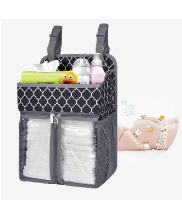 Hanging Diaper Caddy Surebaby - 3-in-1 Nursery Organizer For Cribs & Changing Tables Diaper Stacker Holder