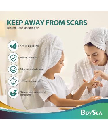 Boysea Advanced Scar Cream - 1.7 oz | Silicone Gel for Old & New Scars | Keloid, C-Section, Surgery, Burn, Acne Treatment - Buy Online on GoSupps.com