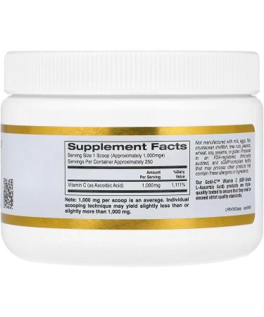 Gold C Powder Vitamin C Compatible With California Gold Nutrition 1 000 mg 8.81 oz + Bonus Pill Organizer Weekly Pill Organizer Mini - Buy Online on GoSupps.com