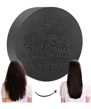 SoliAssombrerissant Shampoo Solid Shampoo Bar Multiflorum Shampoo Hair Darkening Shampoo Repair Dry Damaged Hair (Black-1Pcs) - Buy Online on GoSupps.com