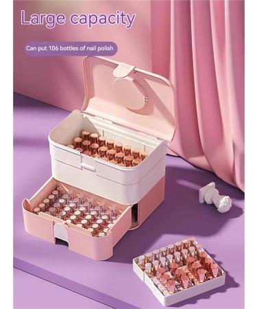 Sac Pour Vernis Semi Permanent Organisateur de manucure multifonctionnel bo te de rangement de vernis ongles Gel conteneur de fournitures d'art des ongles outils professionnels for ongles Pour Fl Pink - Buy Online on GoSupps.com