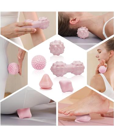 Tezewa Fascienball Massage Ball Set - 5 Premium Balls for Stress Relief & Muscle Relaxation | Peanut Spiky Lacrosse & Acupoint Massage Balls - Buy Online on GoSupps.com